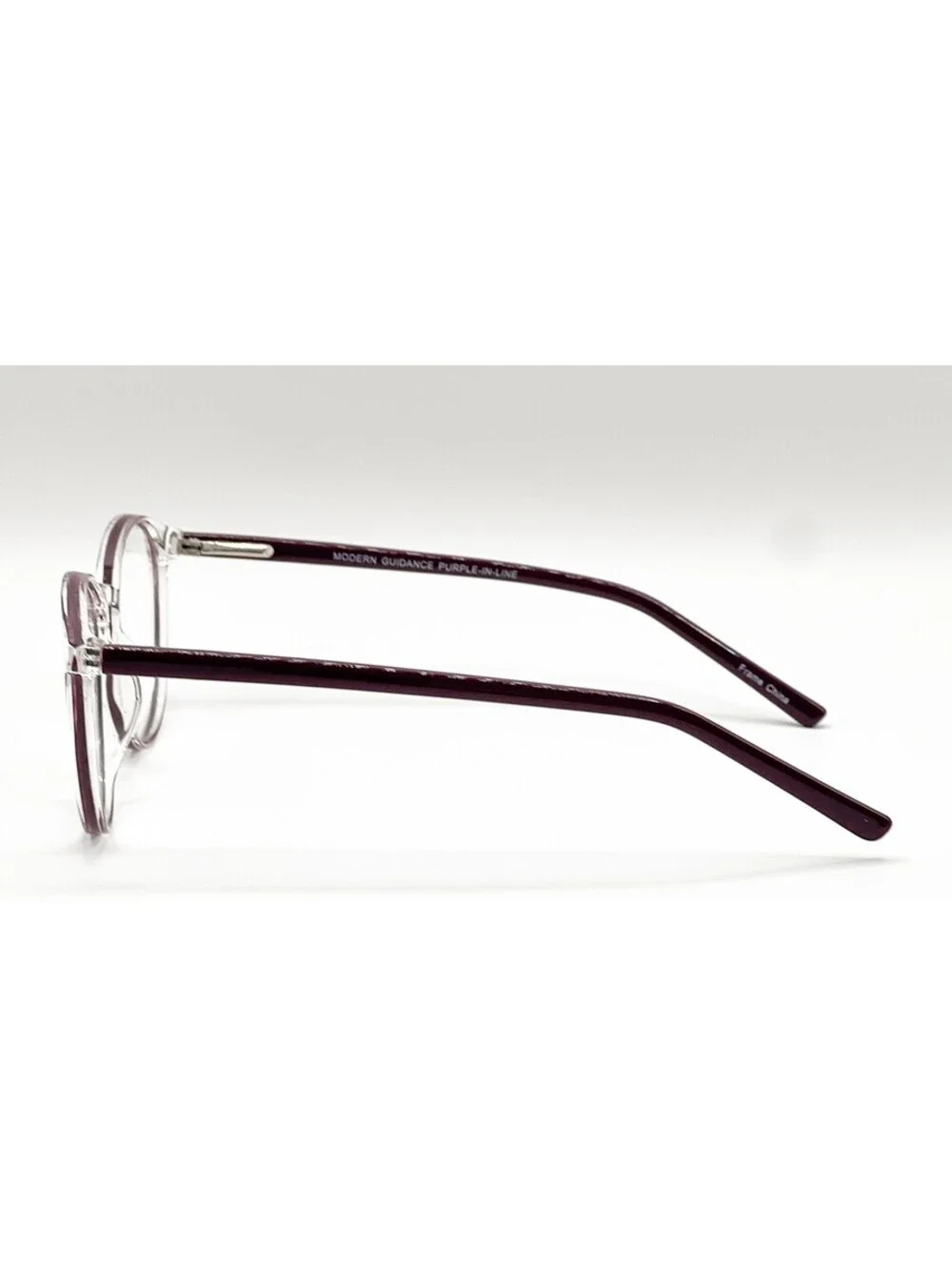 Modern Guidance Purple-in-line Purple Oval Authentic Eyeglass Frames 50-20-140